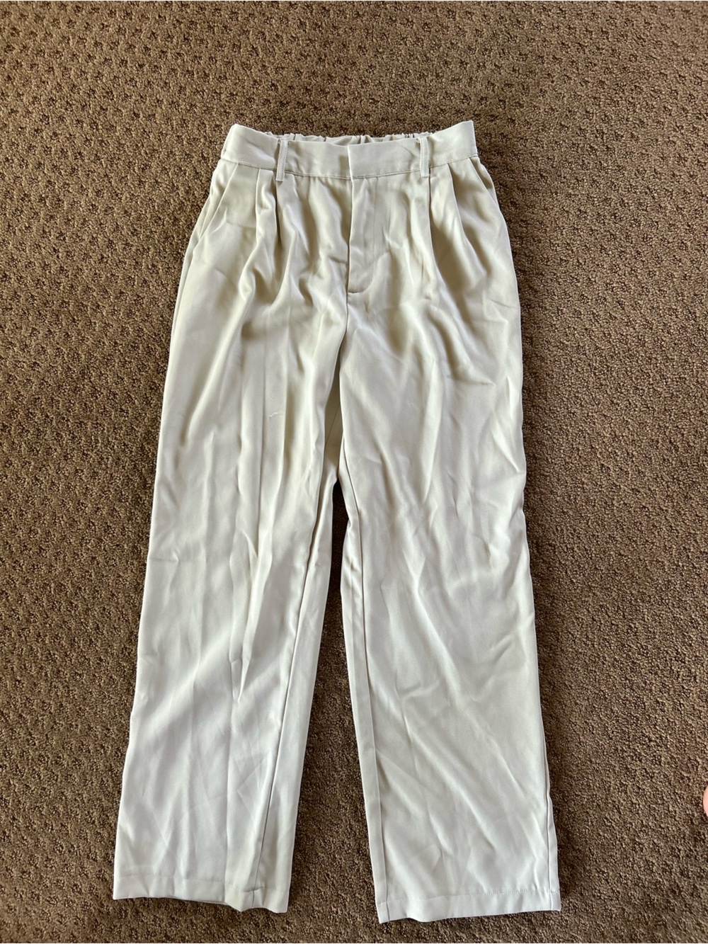 Classic High-Waist Pleated Trousers - Ivory